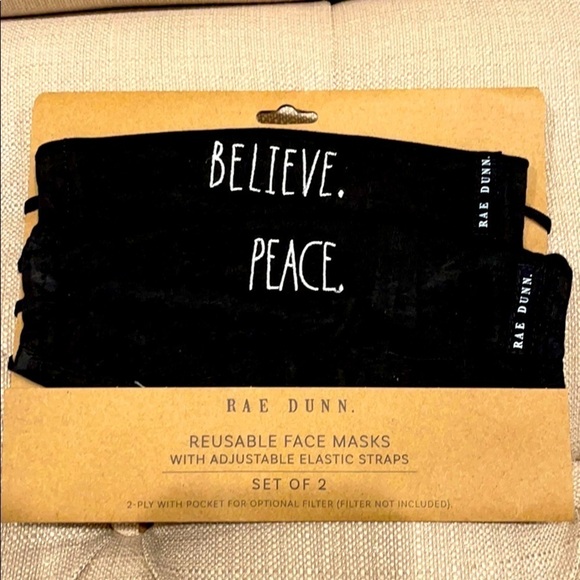 Rae Dunn Accessories - 𝅺rae Dunn Reusable Face Masks